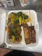 Best C11. Beef with Broccoli and Chicken Teriyaki Combo Plate in Jamaica Plain, MA